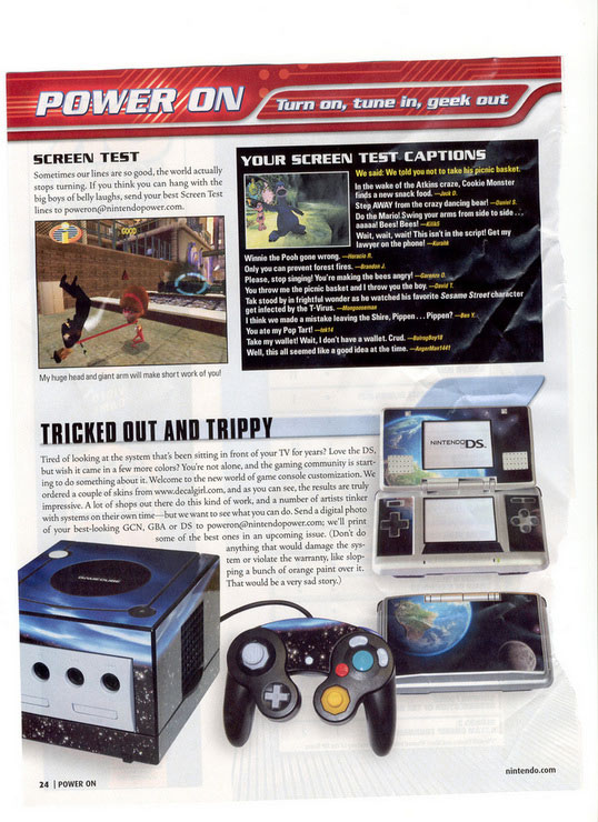 A page of the Nintendo Power Magazine