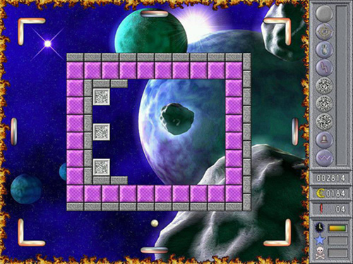 Capture écran du jeu Cosmic bug (niveau avec l’image Destruction)