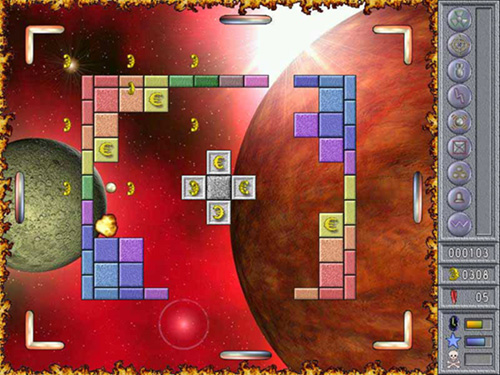 Capture écran du jeu Cosmic bug (niveau avec l’image Planete)