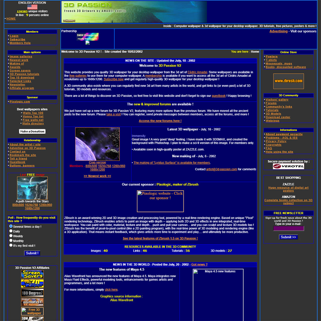 Capture écran de 3D Passion V2 (2002-2003)